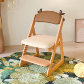Adjustable height writing chair with backrest for comfortable learning and study